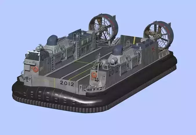 Japan Maritime Self-Defense Force Hovercraft  LCAC 3D model