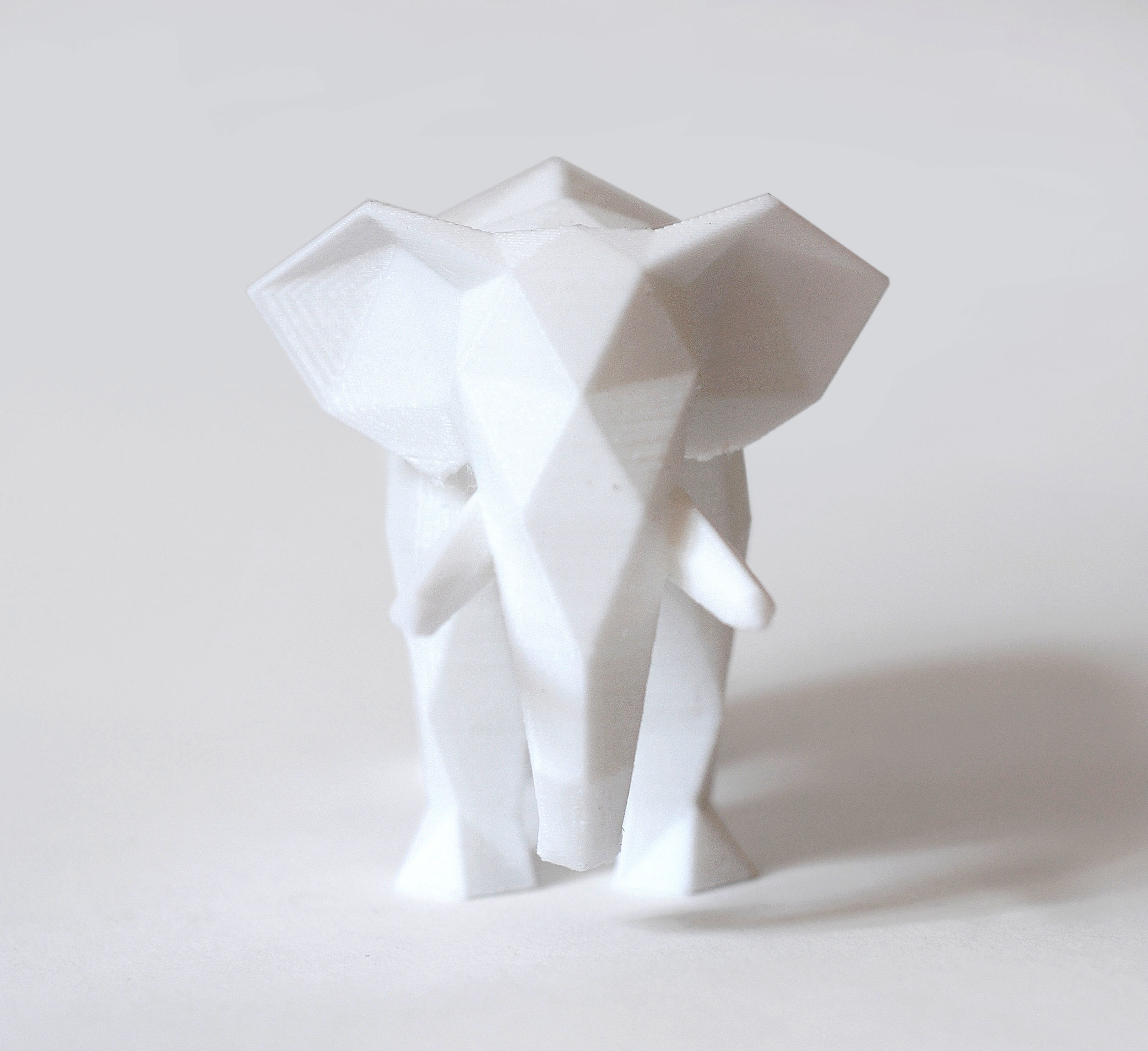 Low Poly Animals Collection lion sculpture made of wood 3D print model_7