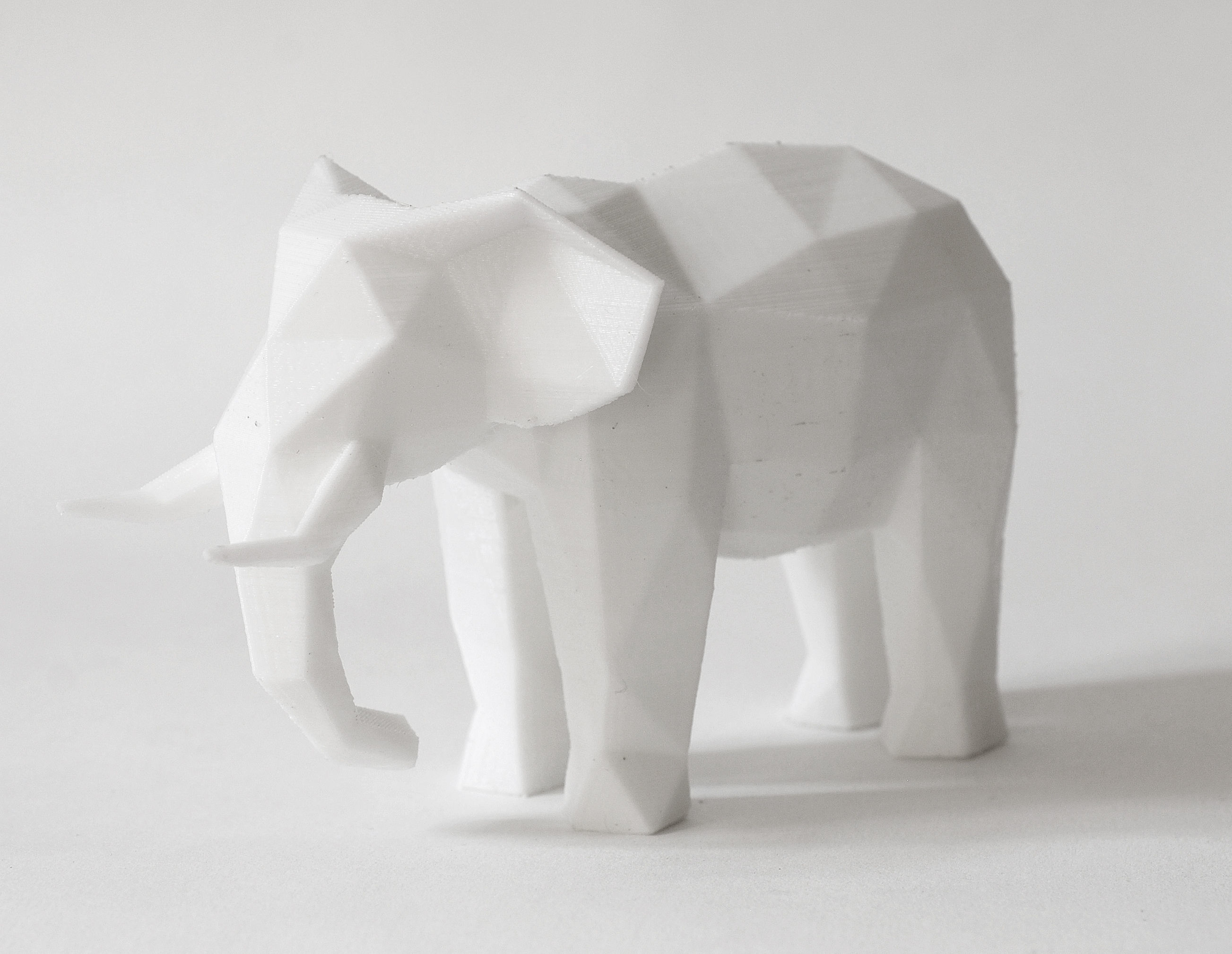 Low Poly Animals Collection lion sculpture made of wood 3D print model_9