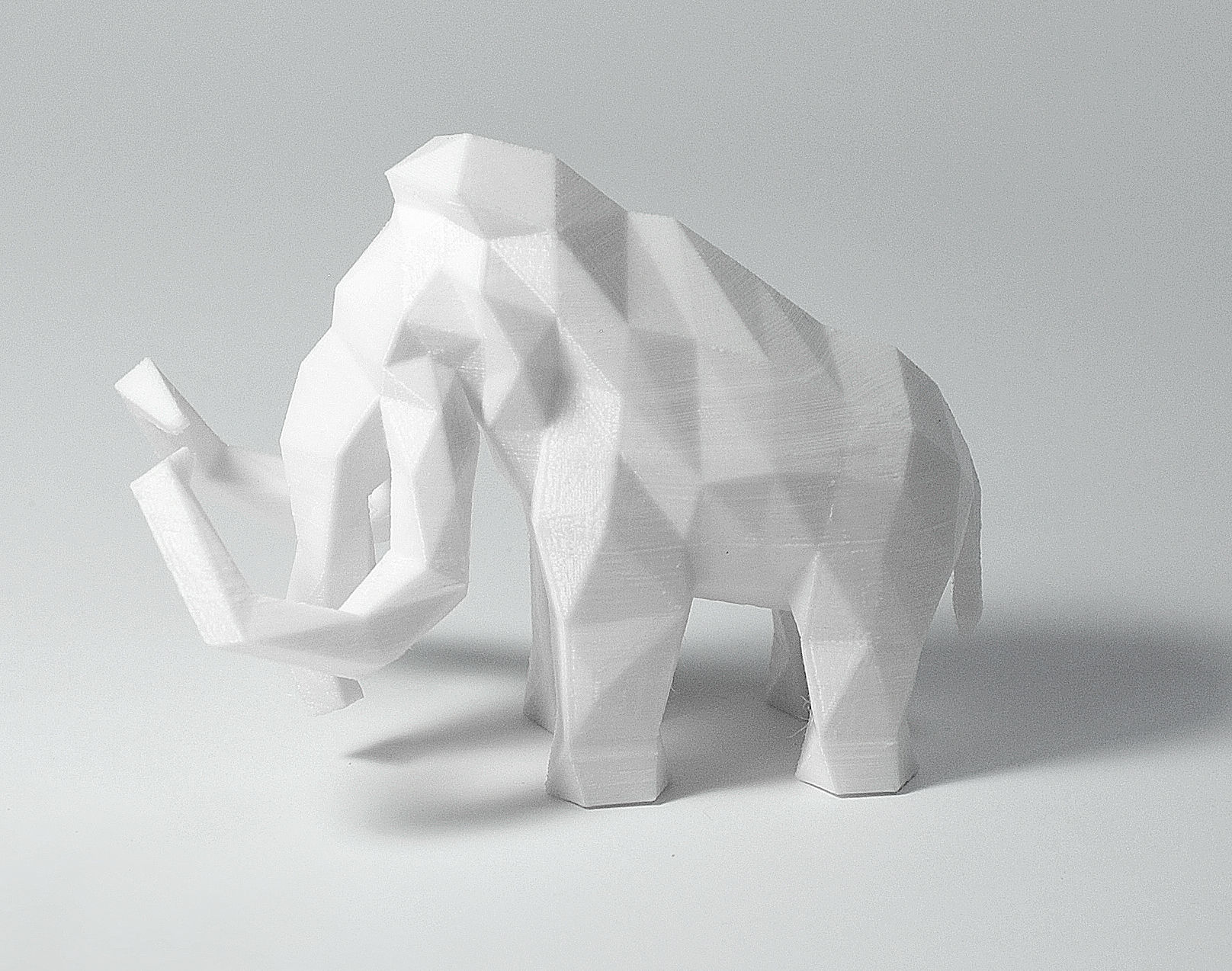 Low Poly Animals Collection lion sculpture made of wood 3D print model_15