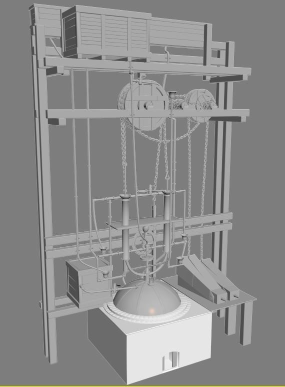 Ivan Polzunov steam engine 3D model_5