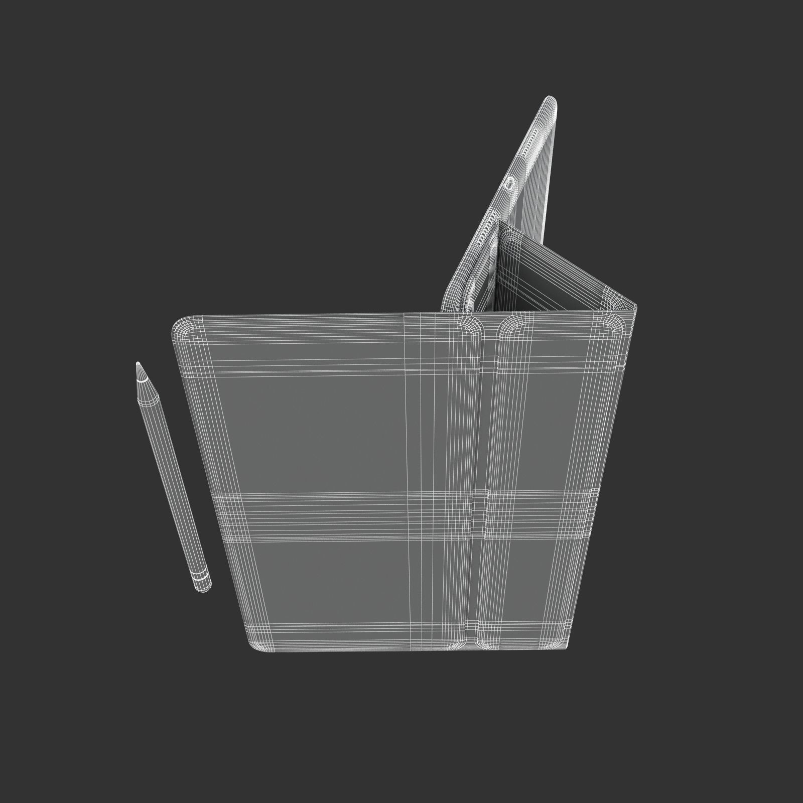 Apple iPad Pro 105 And Type Cover And Pencil 3D model_11