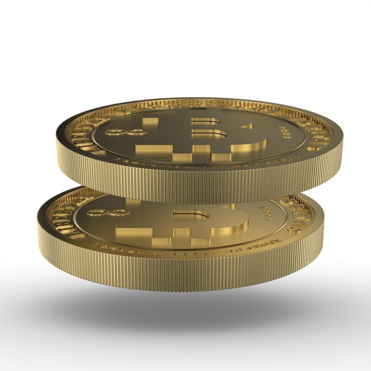 Bitcoin Gold 3D model_3