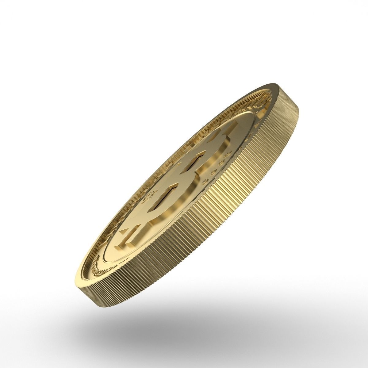 Bitcoin Gold 3D model_1