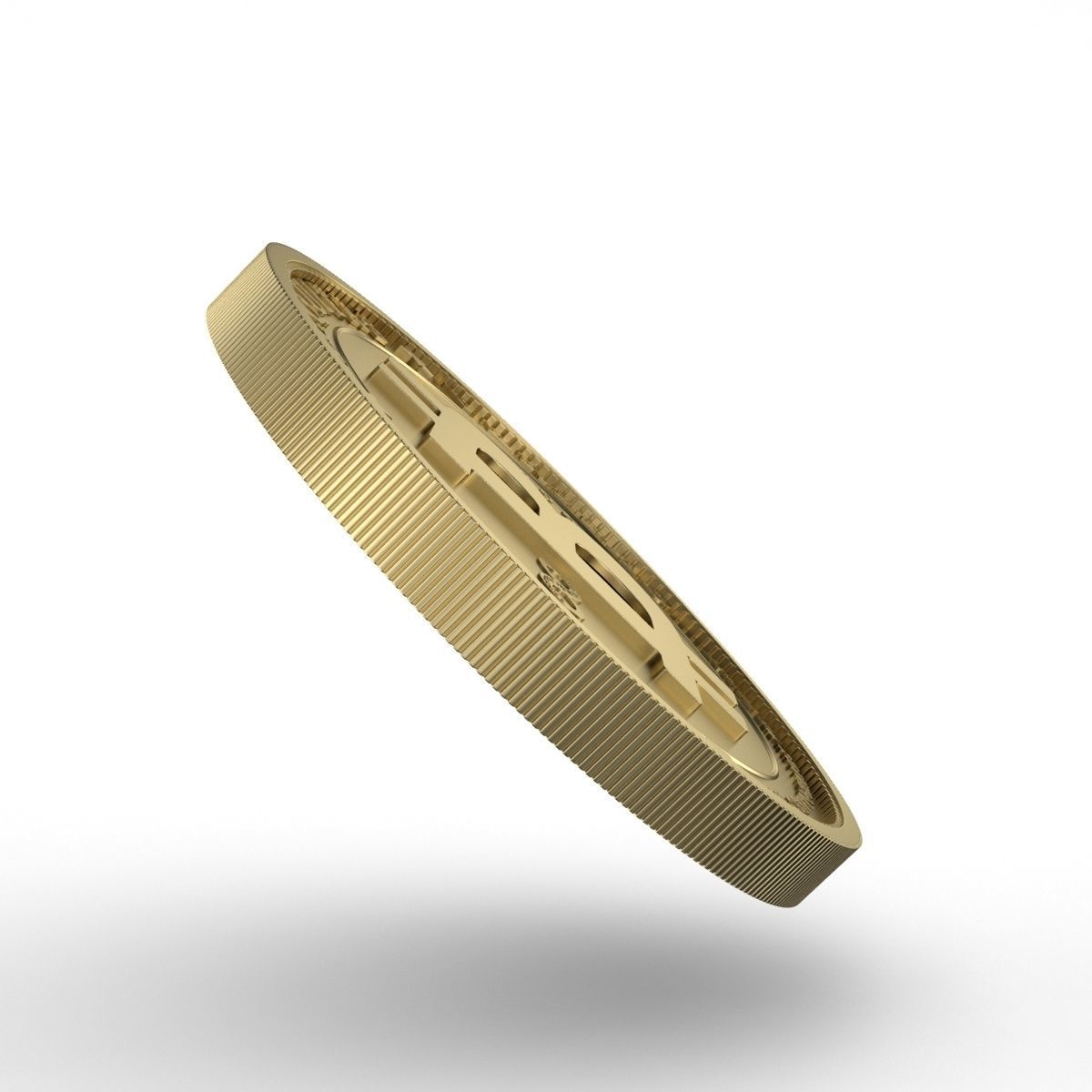 Bitcoin Gold 3D model_2
