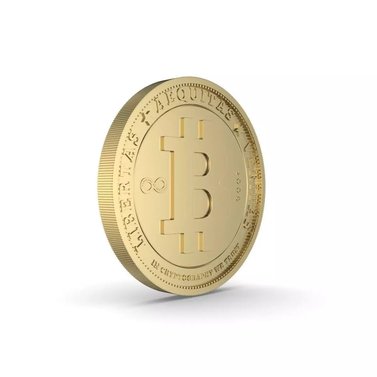 Bitcoin Gold 3D model_0