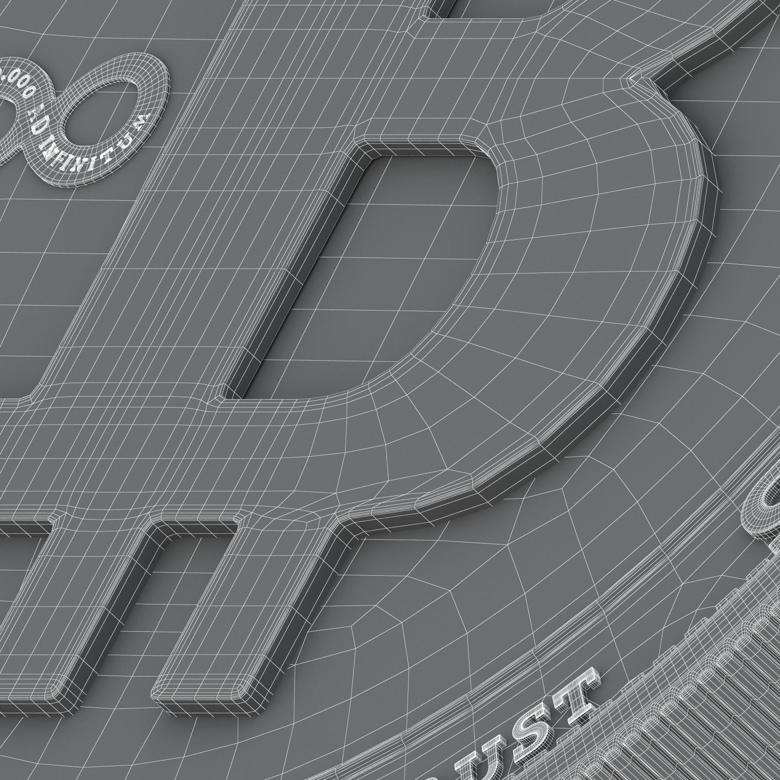 Bitcoin Gold 3D model_12