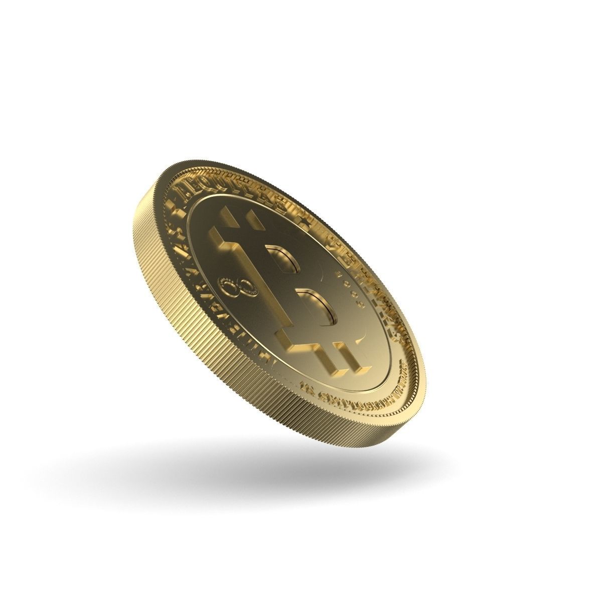 Bitcoin Gold 3D model_8