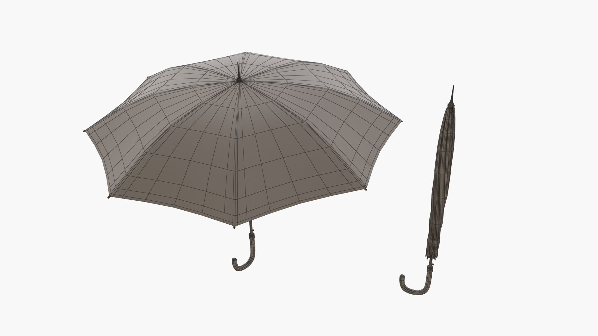 Elegant umbrella 3D model_4