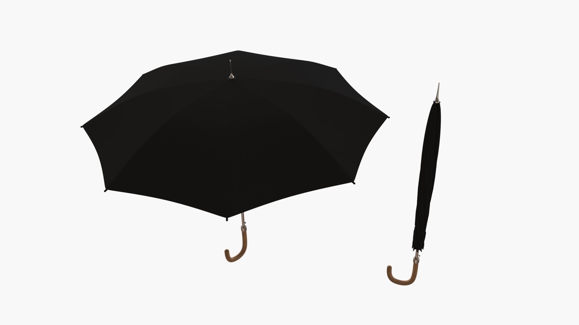 Elegant umbrella 3D model_1
