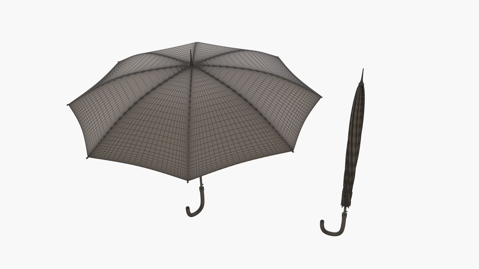 Elegant umbrella 3D model_3