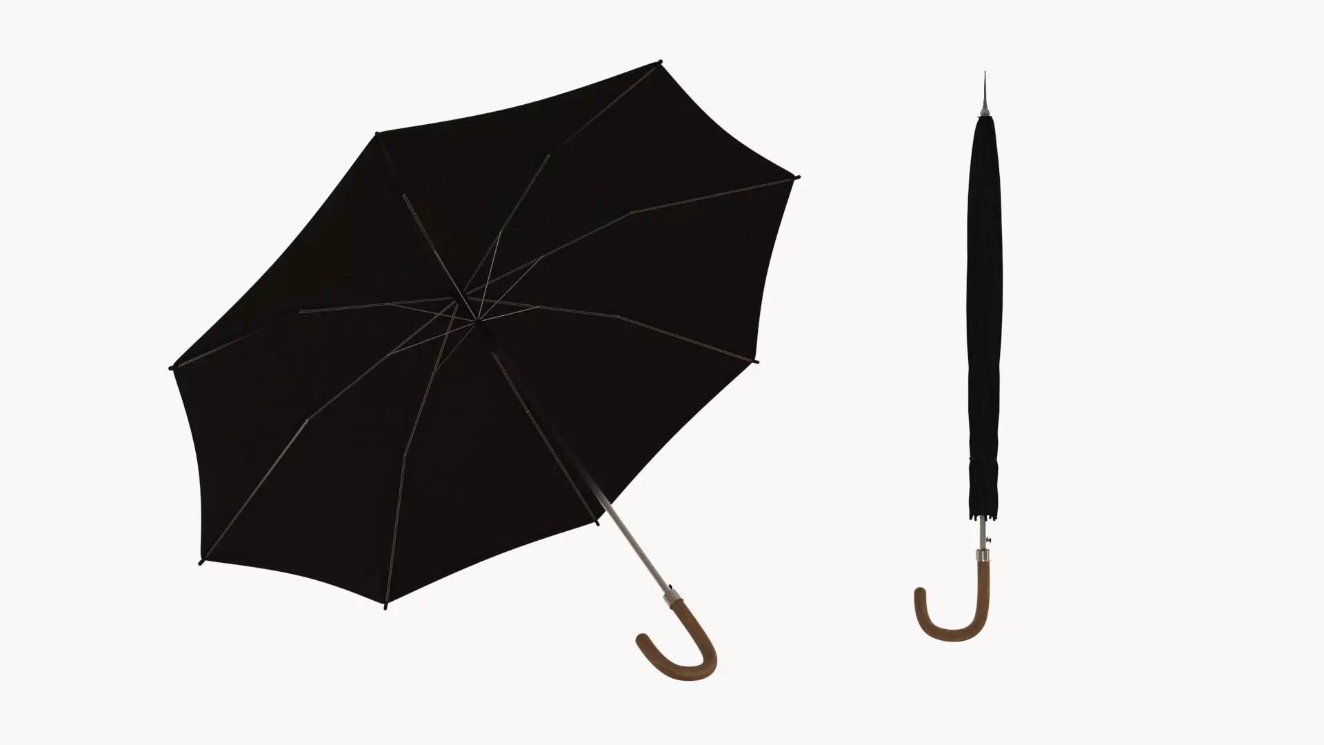 Elegant umbrella 3D model_0