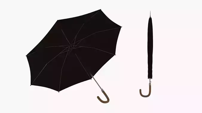 Elegant umbrella 3D model