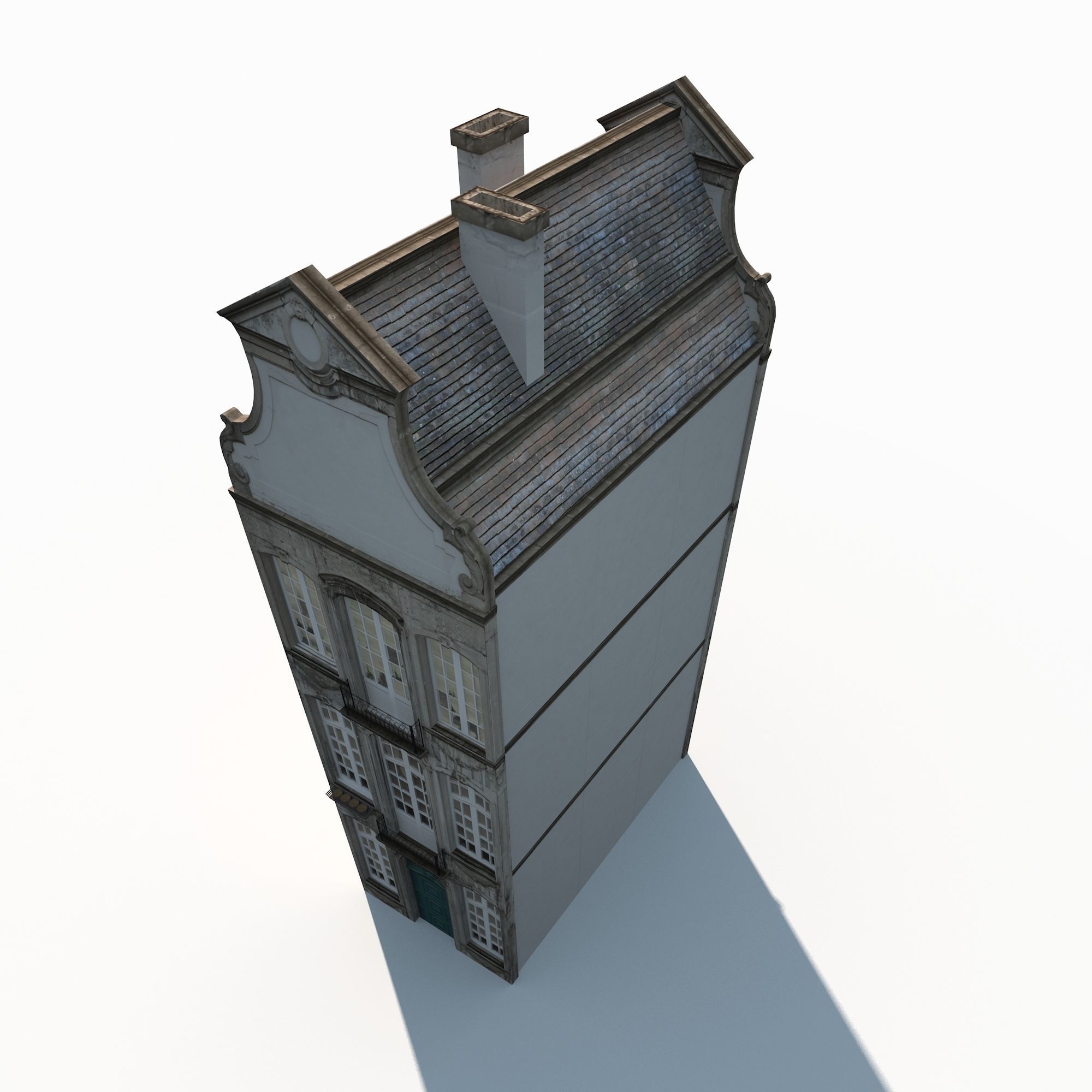 Buildings Facade 181 Low Poly Low-poly 3D model_3