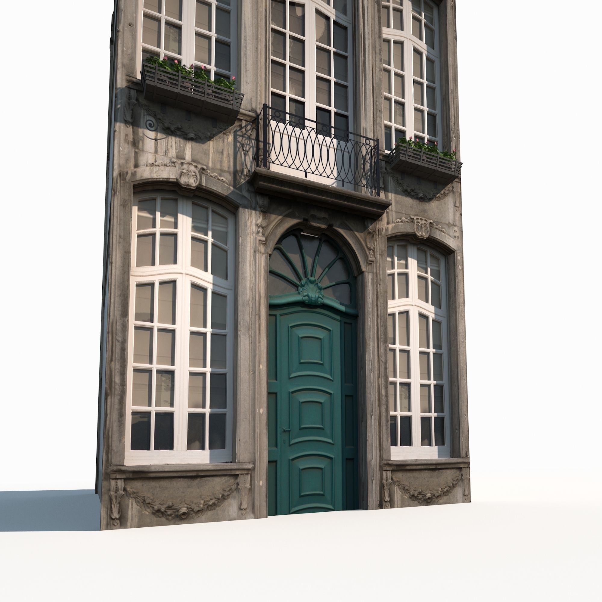 Buildings Facade 181 Low Poly Low-poly 3D model_5
