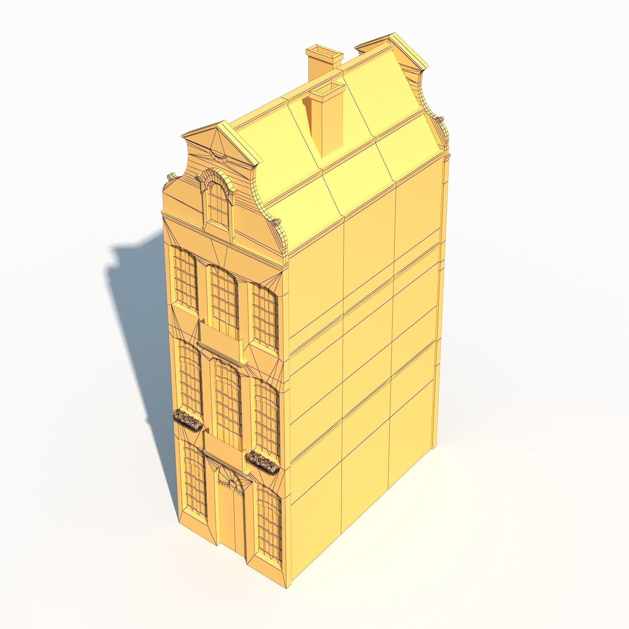 Buildings Facade 181 Low Poly Low-poly 3D model_11