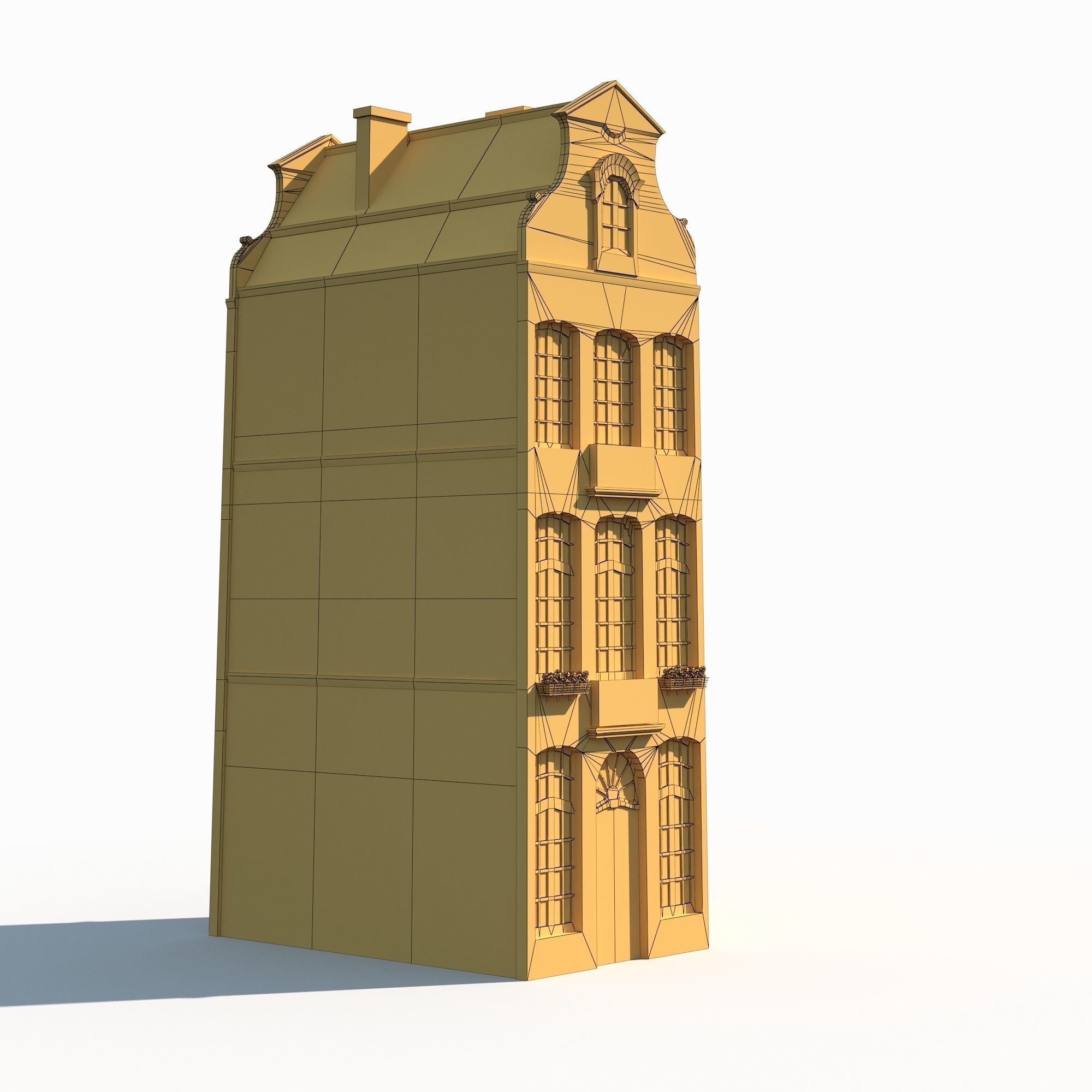 Buildings Facade 181 Low Poly Low-poly 3D model_12