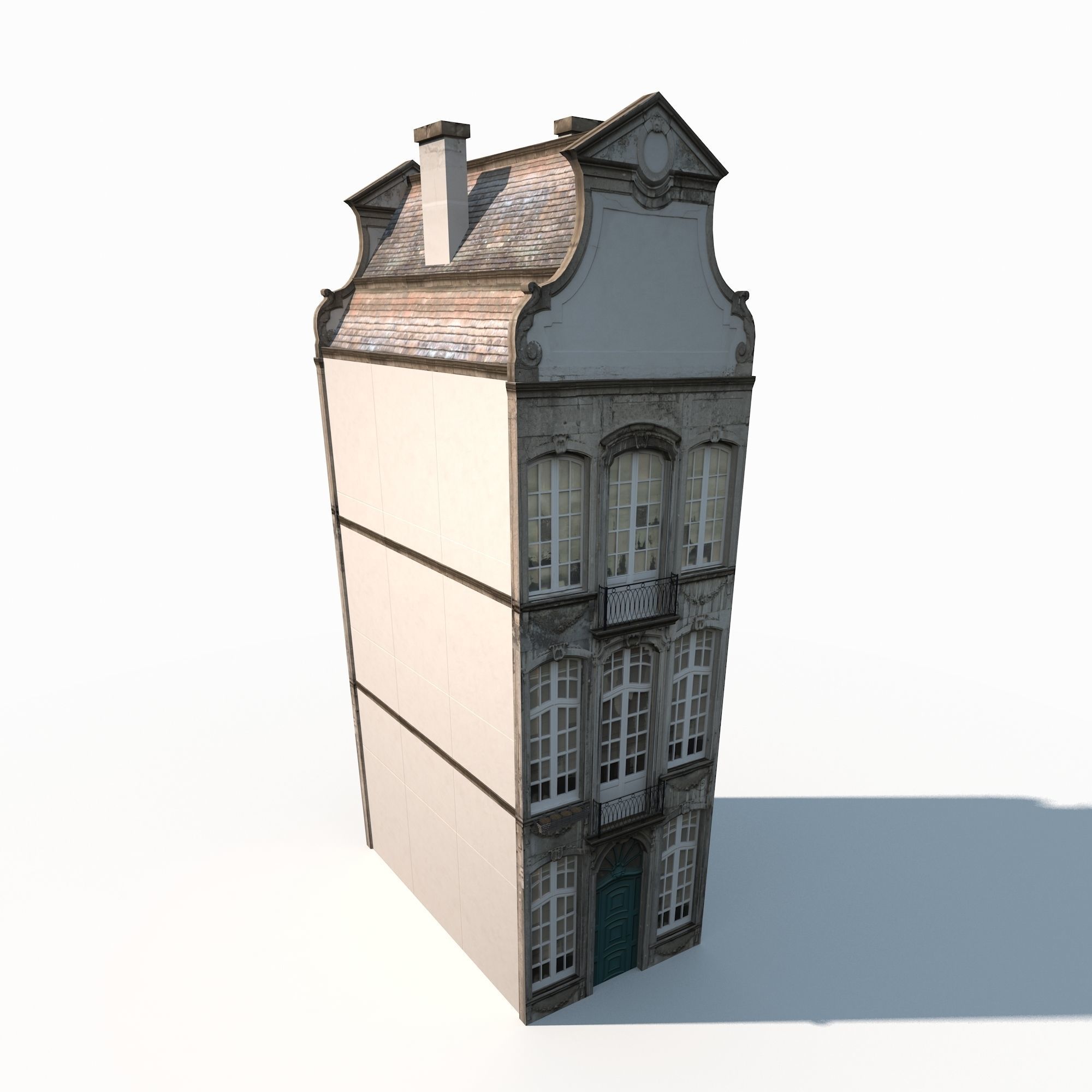 Buildings Facade 181 Low Poly Low-poly 3D model_2
