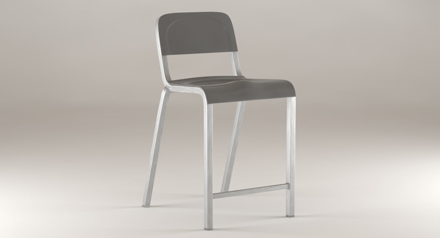 Emeco Counter Stool 3D model_1