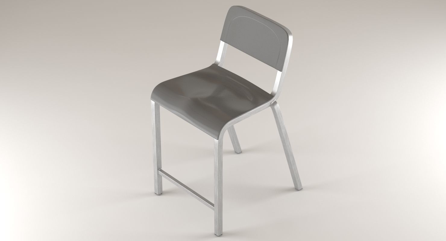 Emeco Counter Stool 3D model_3