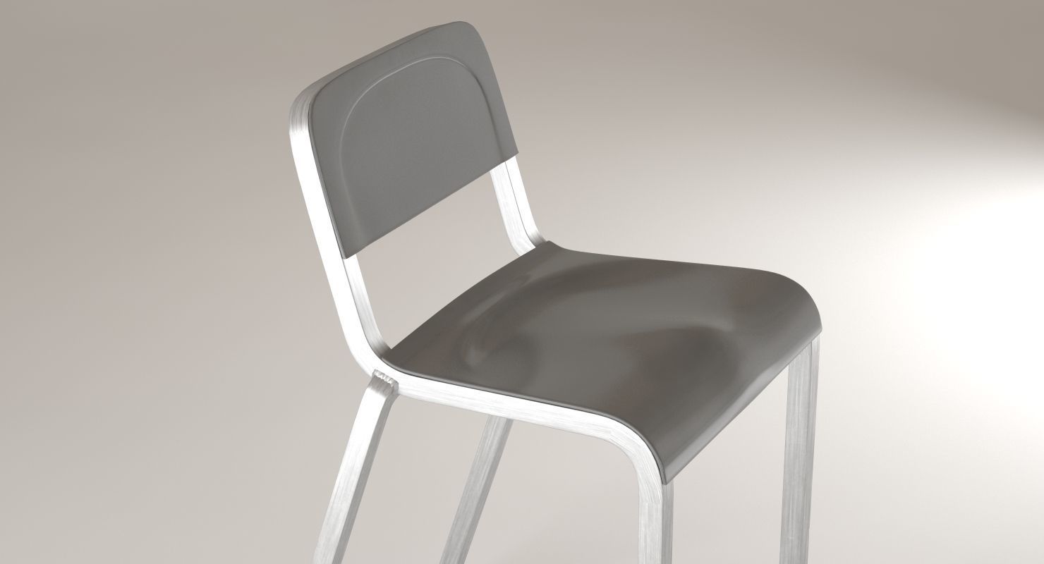 Emeco Counter Stool 3D model_2