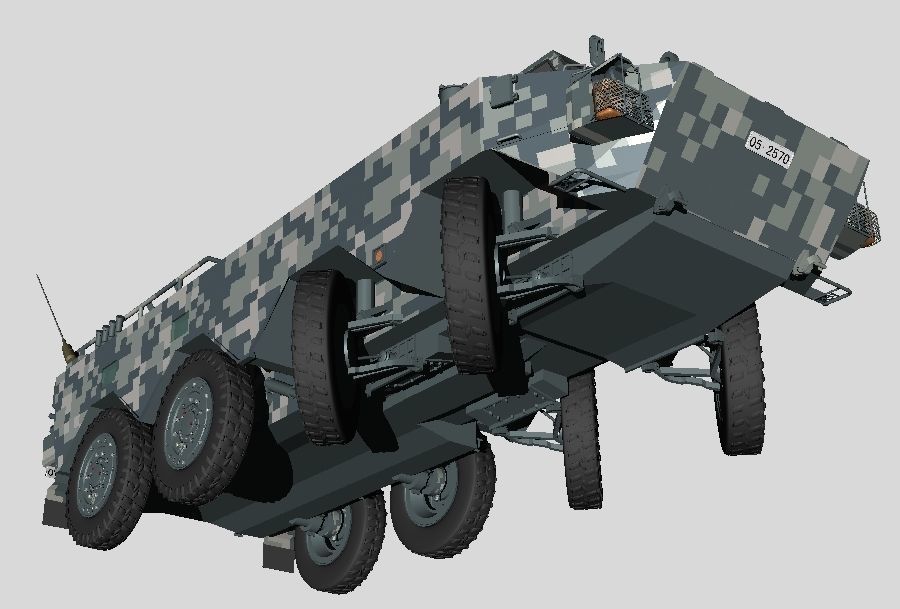 Japan Ground Self Defense Force Type96 Armored Personnel Carrier 3D model_2