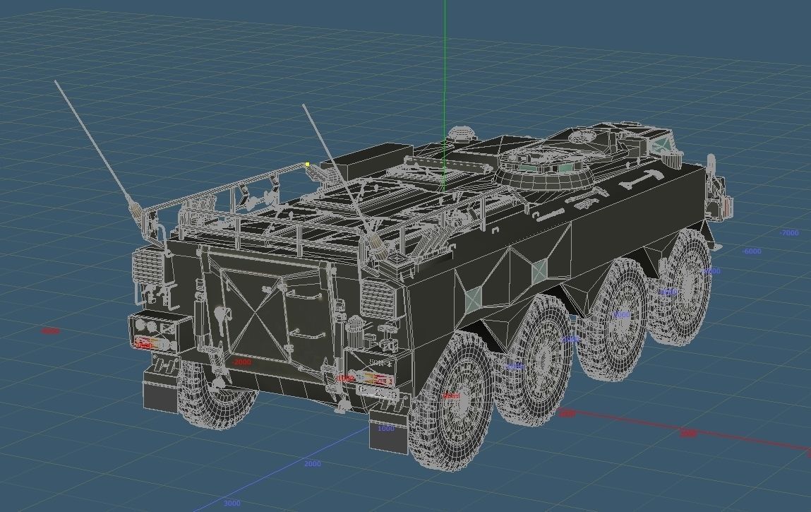 Japan Ground Self-Defense Force Type96 APC Default Color 3D model_4