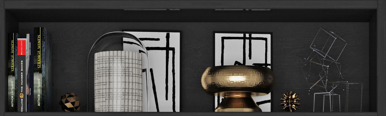 decorative set Gold 2 3D model_2