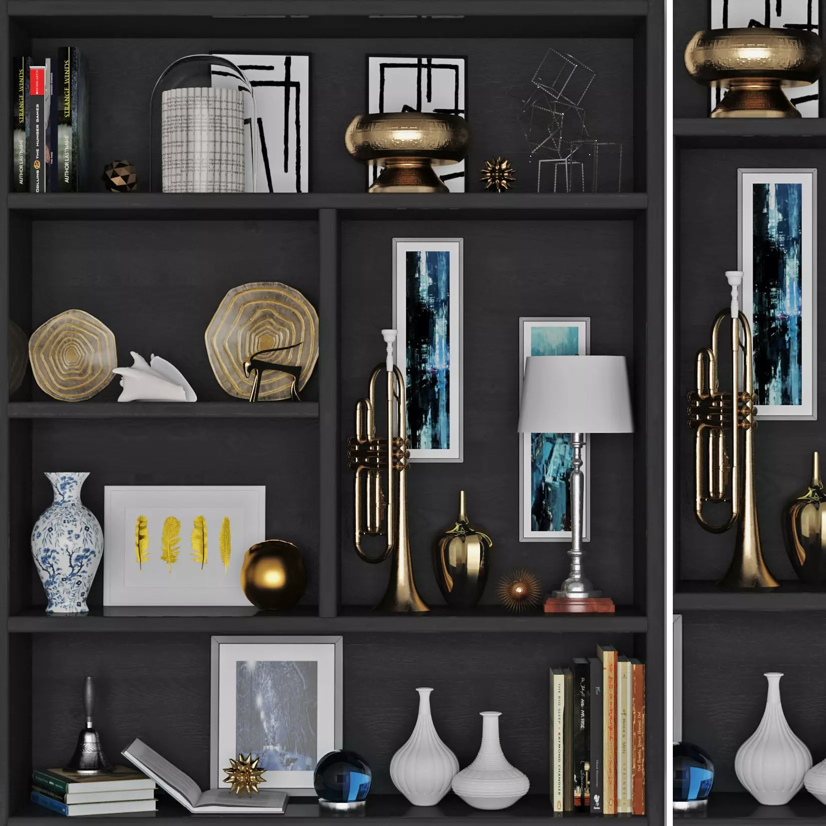 decorative set Gold 2 3D model_0