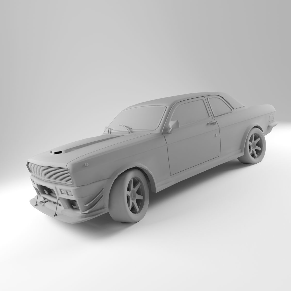Gaz 24 Volga Low-poly 3D model_2