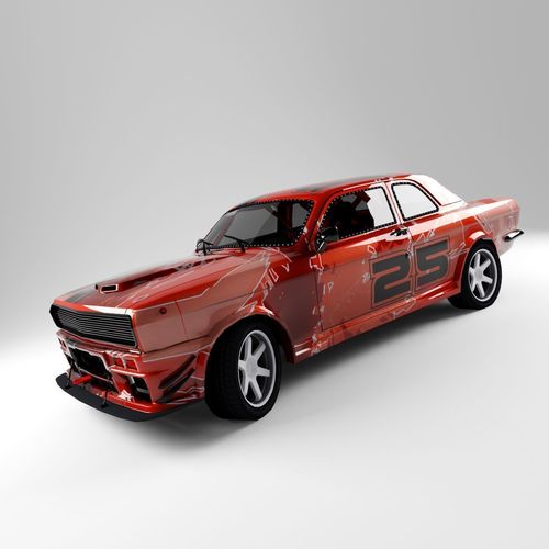 Gaz 24 Volga Low-poly 3D model