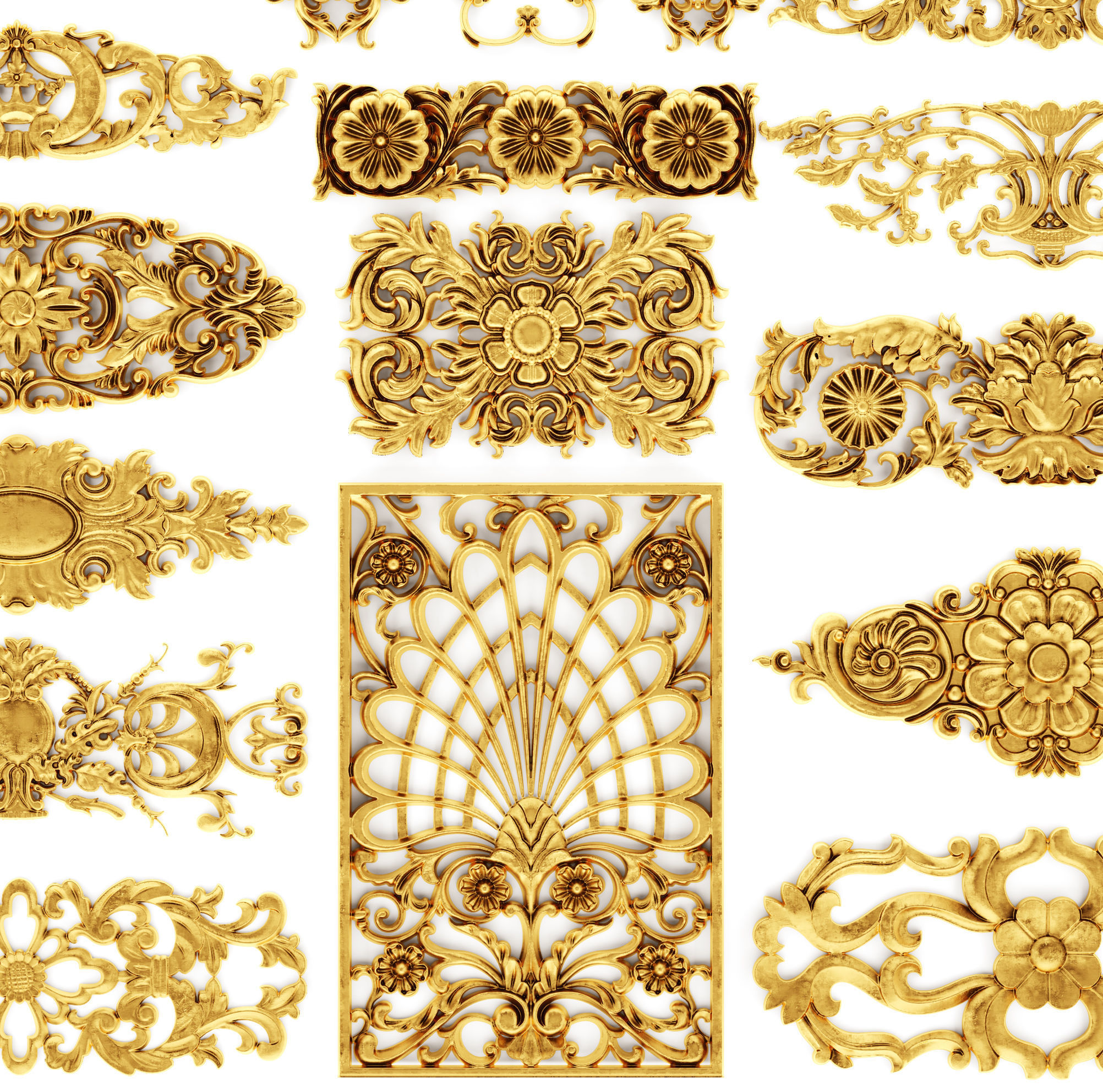 Cartouches SET 37 3D model_5