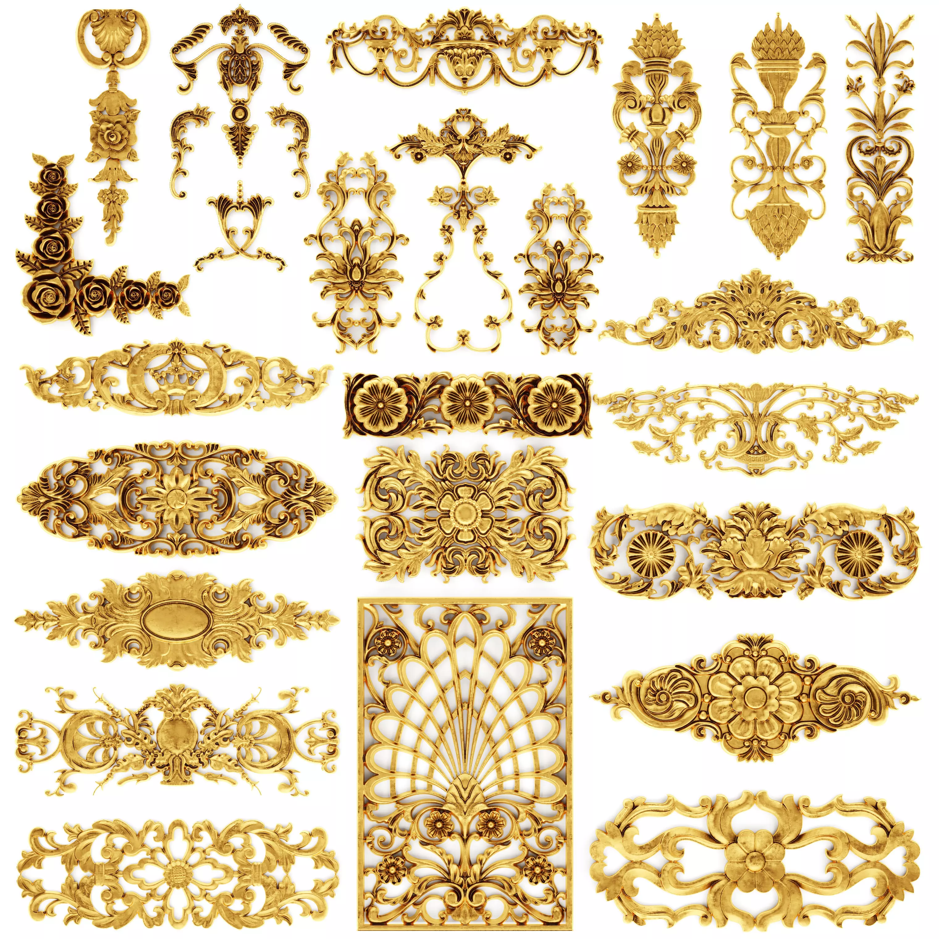 Cartouches SET 37 3D model_0