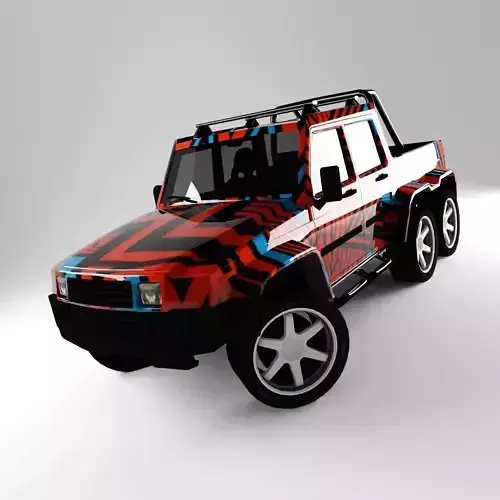 G-Class 6x6 Low-poly 3D model