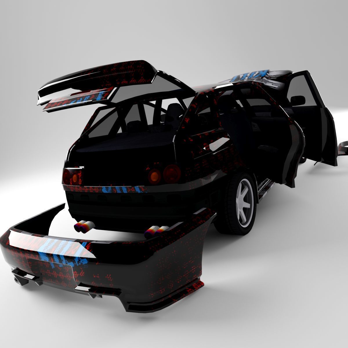 Lada 21012 Low-poly 3D model_15