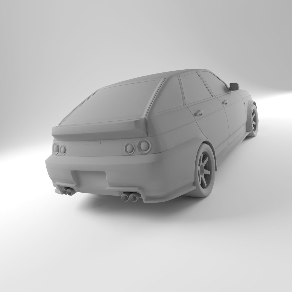 Lada 21012 Low-poly 3D model_5