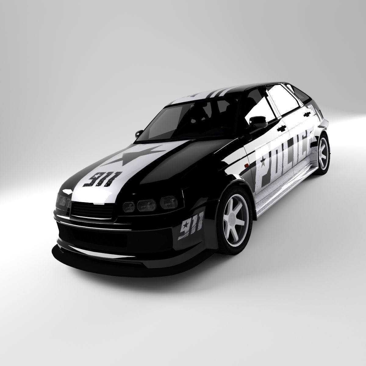 Lada 21012 Low-poly 3D model_11