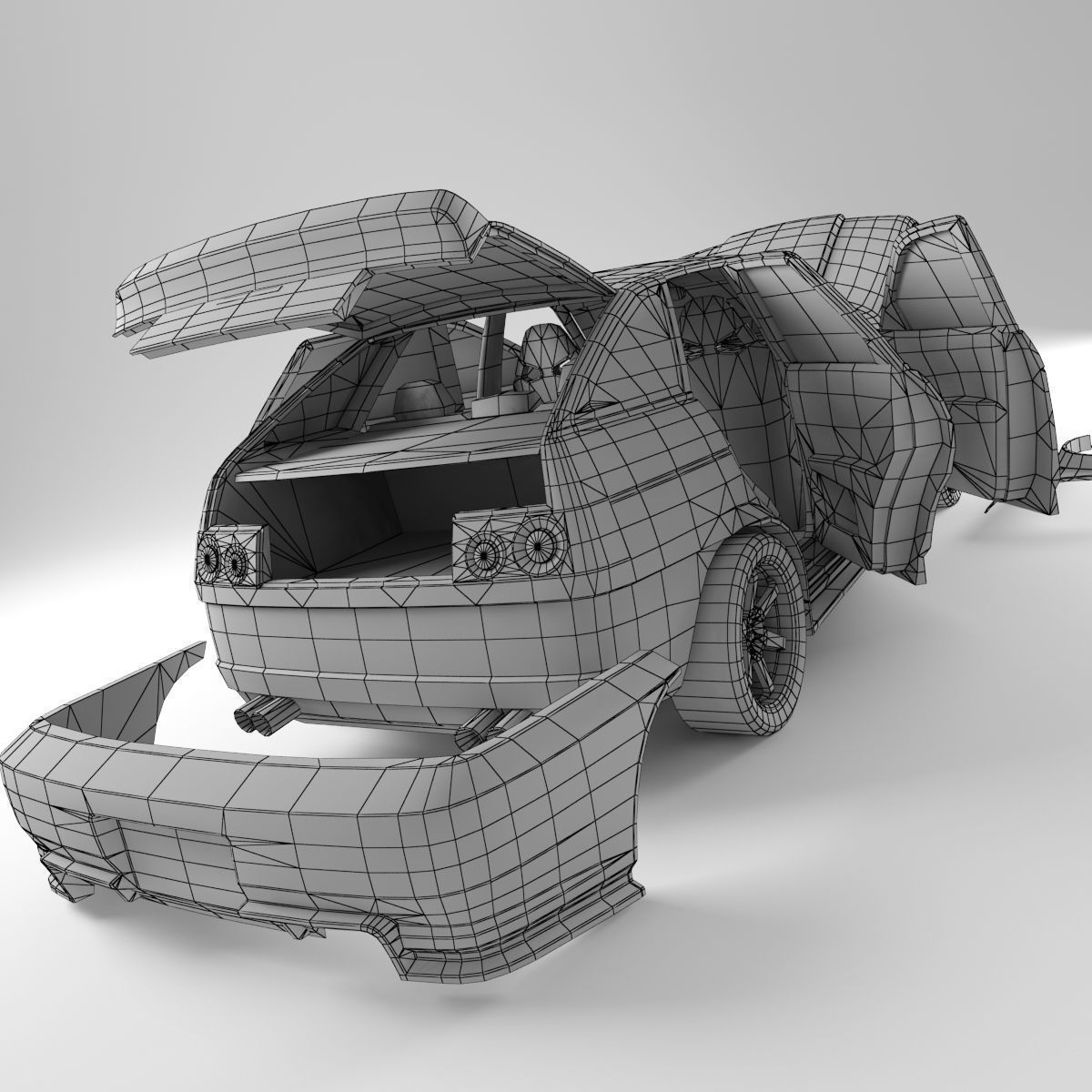 Lada 21012 Low-poly 3D model_16