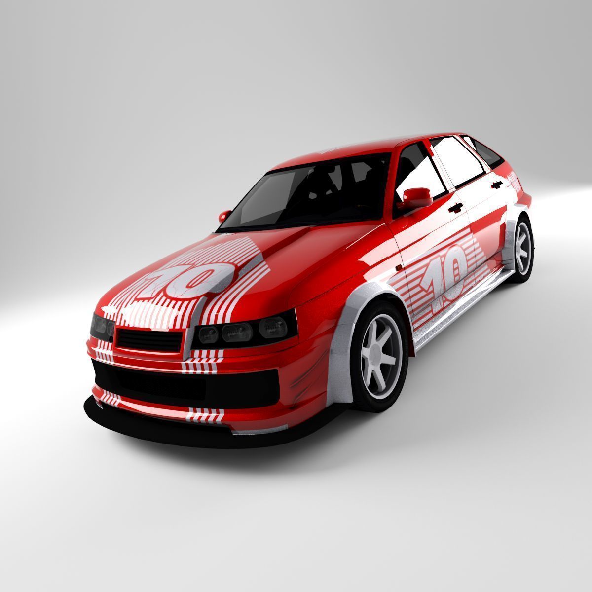 Lada 21012 Low-poly 3D model_9