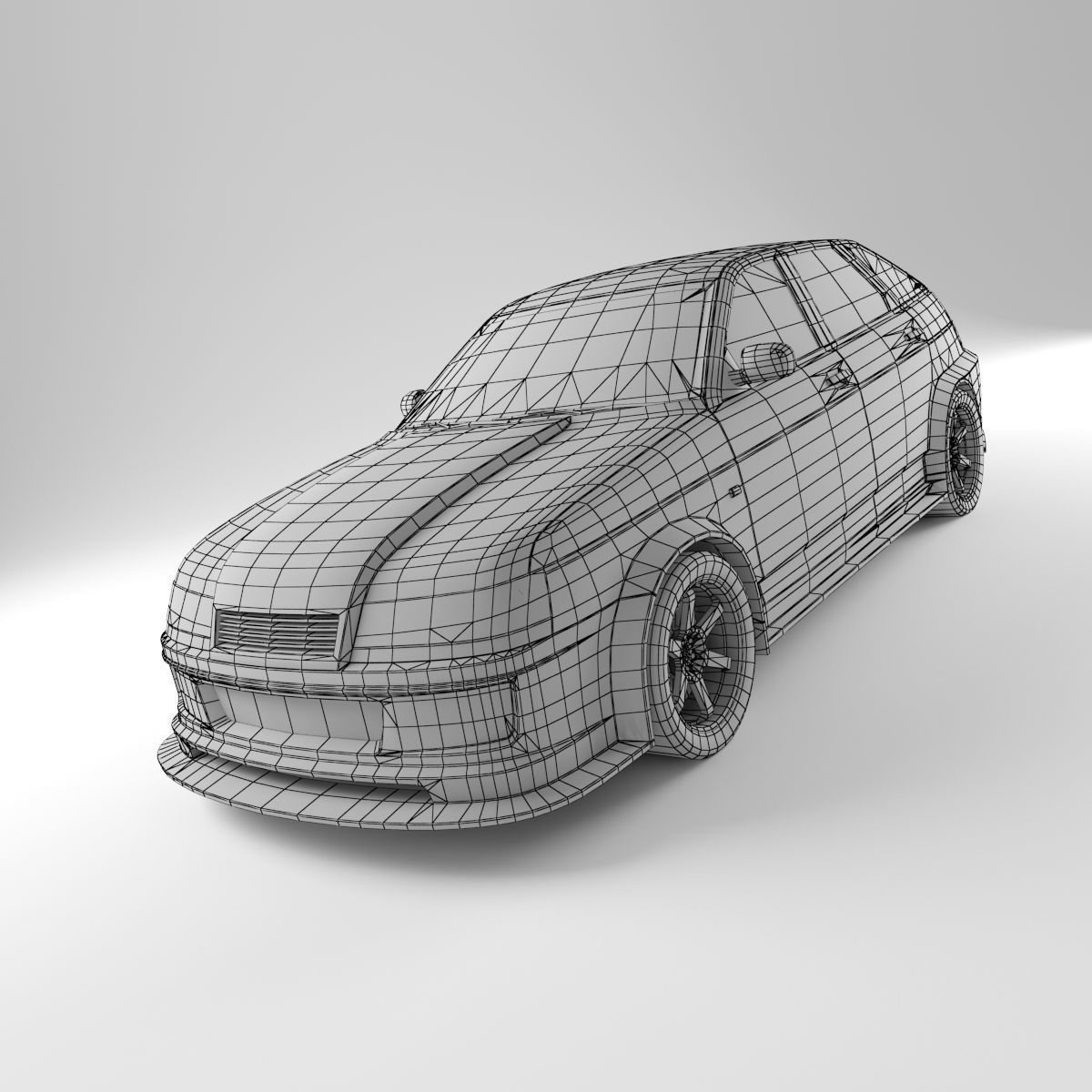 Lada 21012 Low-poly 3D model_1