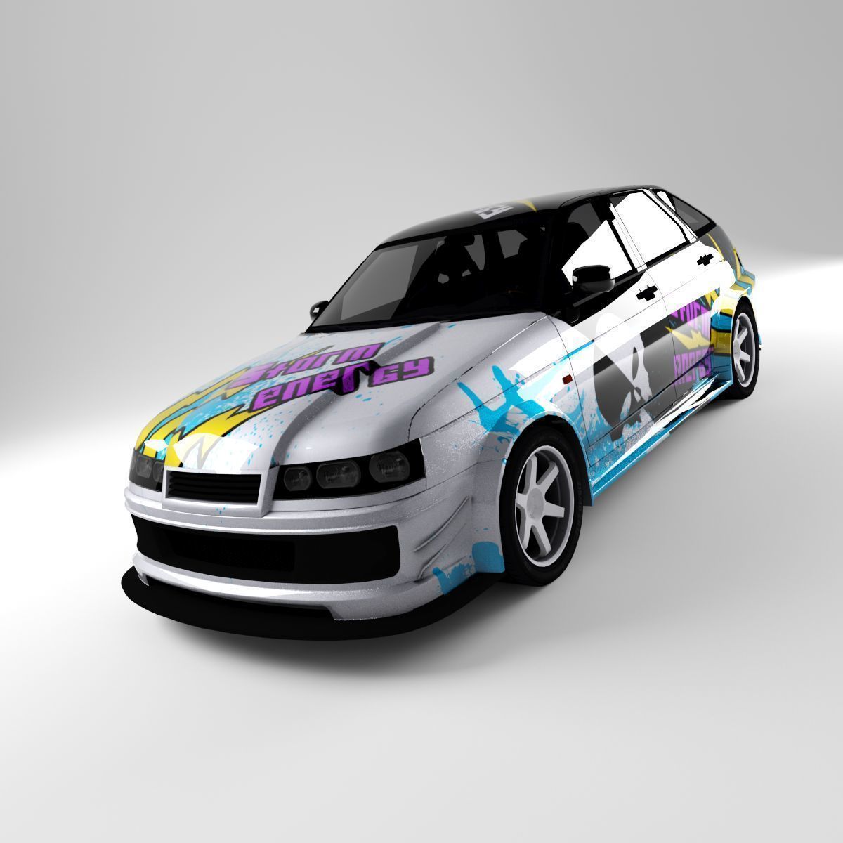 Lada 21012 Low-poly 3D model_10