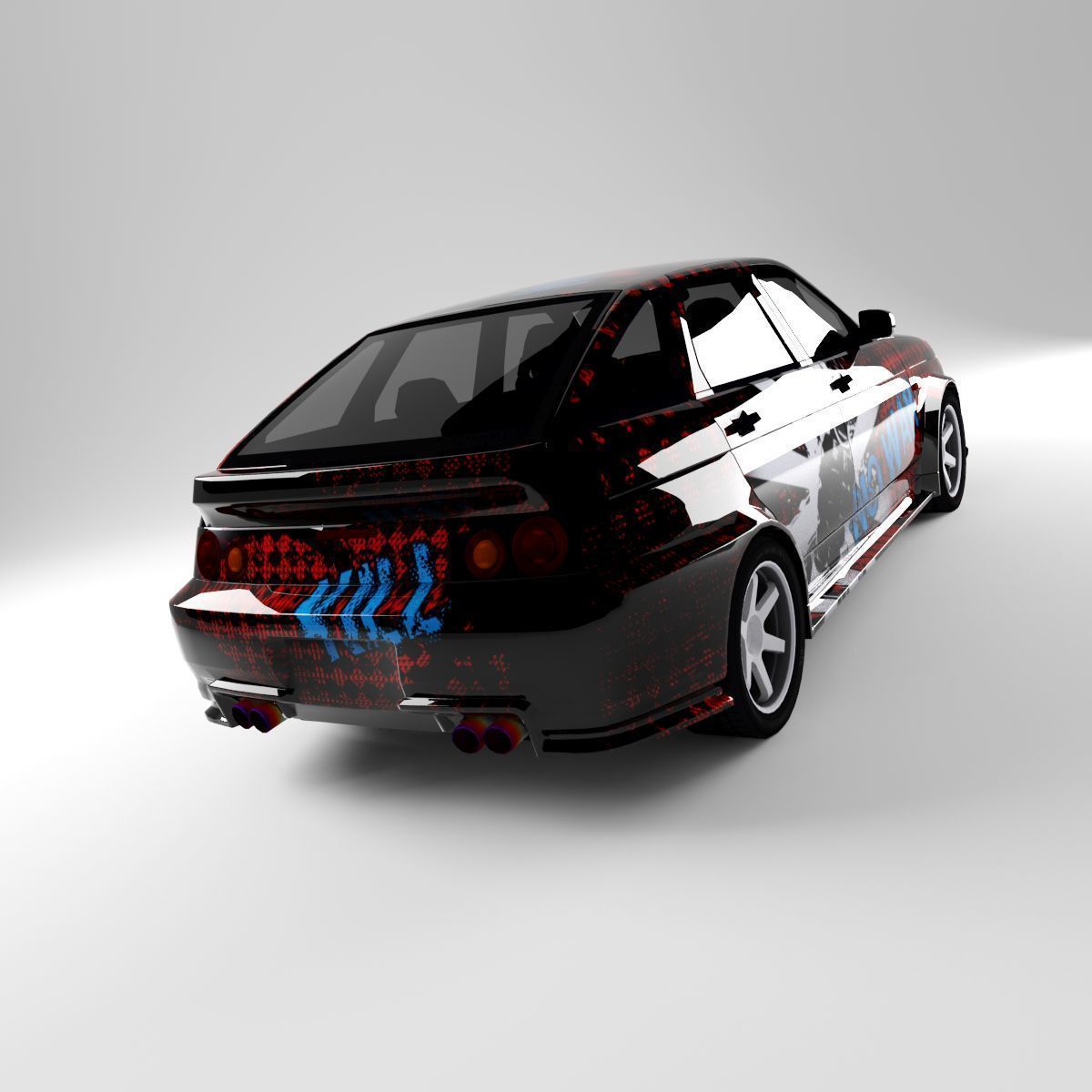 Lada 21012 Low-poly 3D model_3