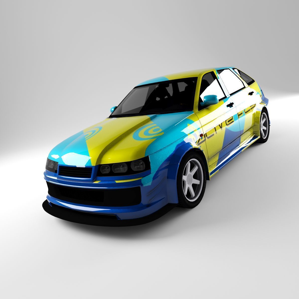 Lada 21012 Low-poly 3D model_8