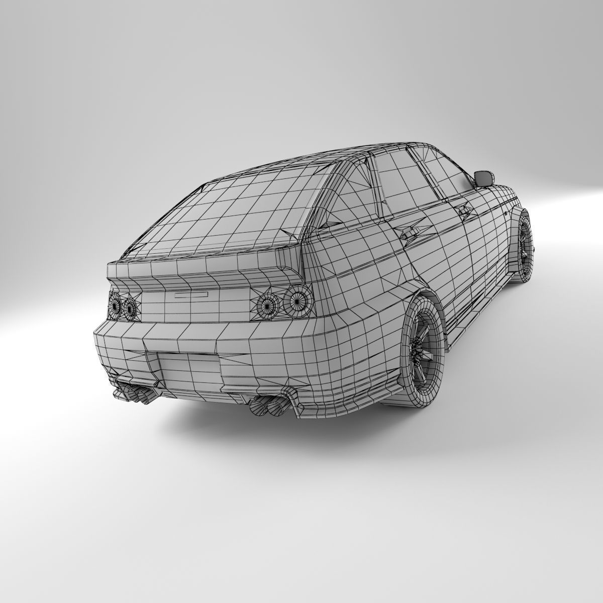 Lada 21012 Low-poly 3D model_4