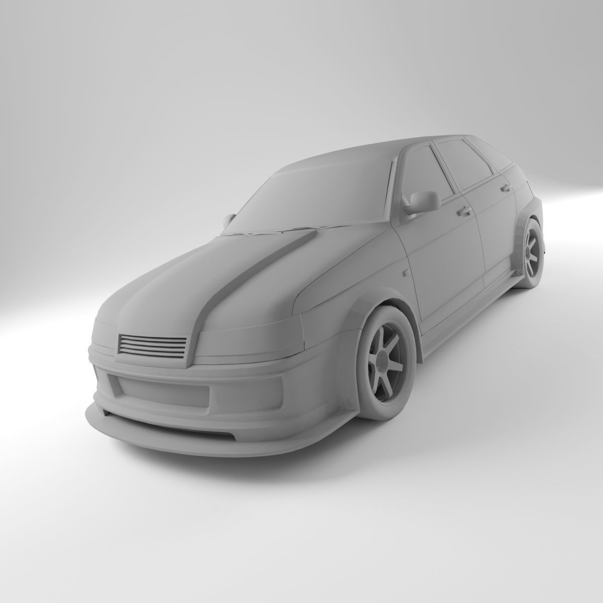 Lada 21012 Low-poly 3D model_2