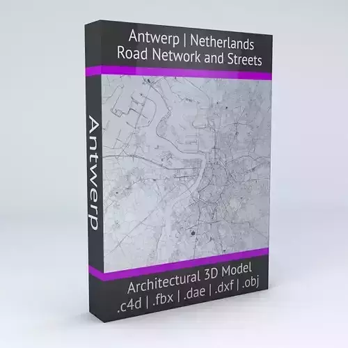 Antwerp Road Network and Streets 3D model