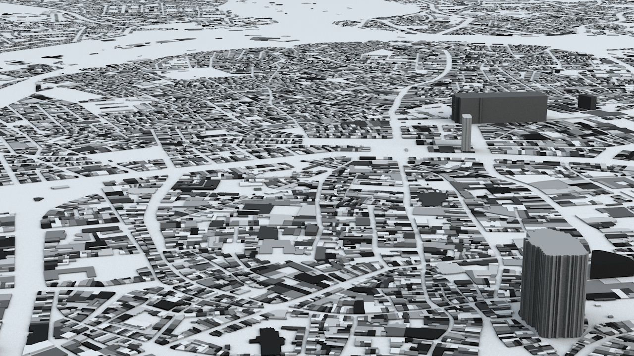 Antwerp Road Network and Streets 3D model_4