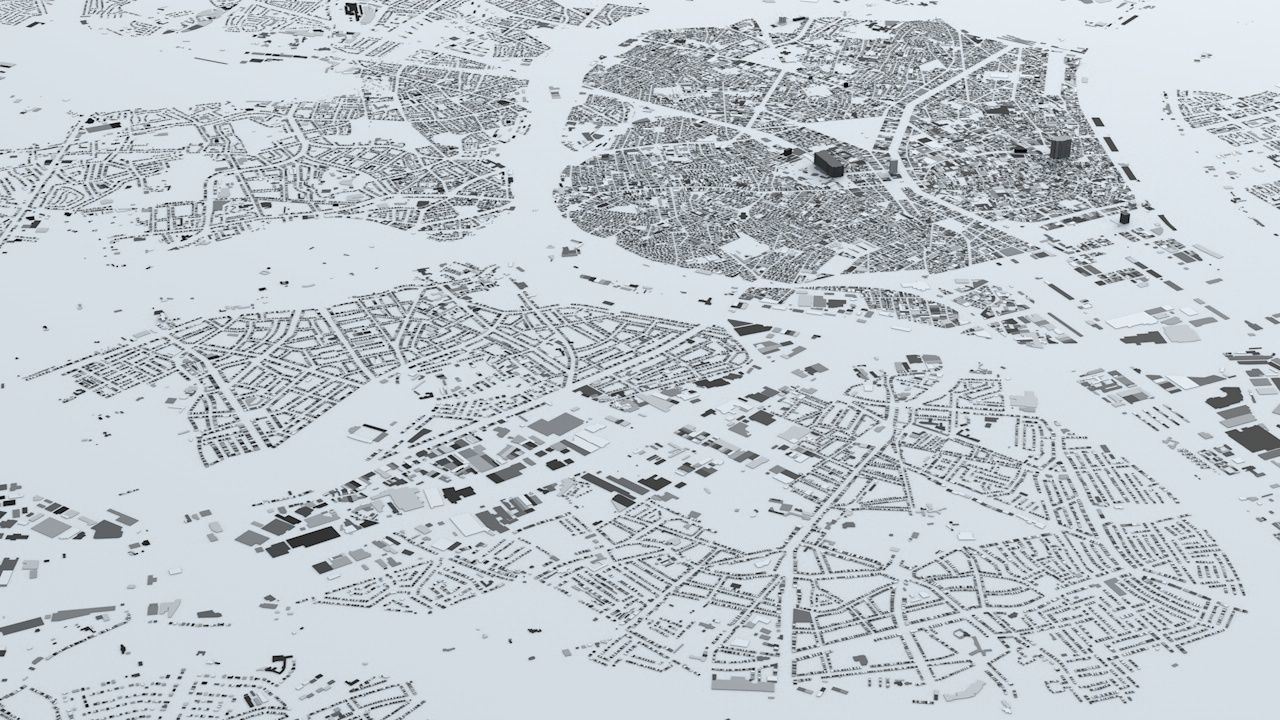 Antwerp Road Network and Streets 3D model_3