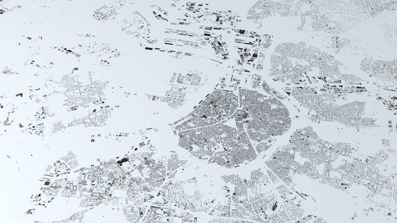 Antwerp Road Network and Streets 3D model_1