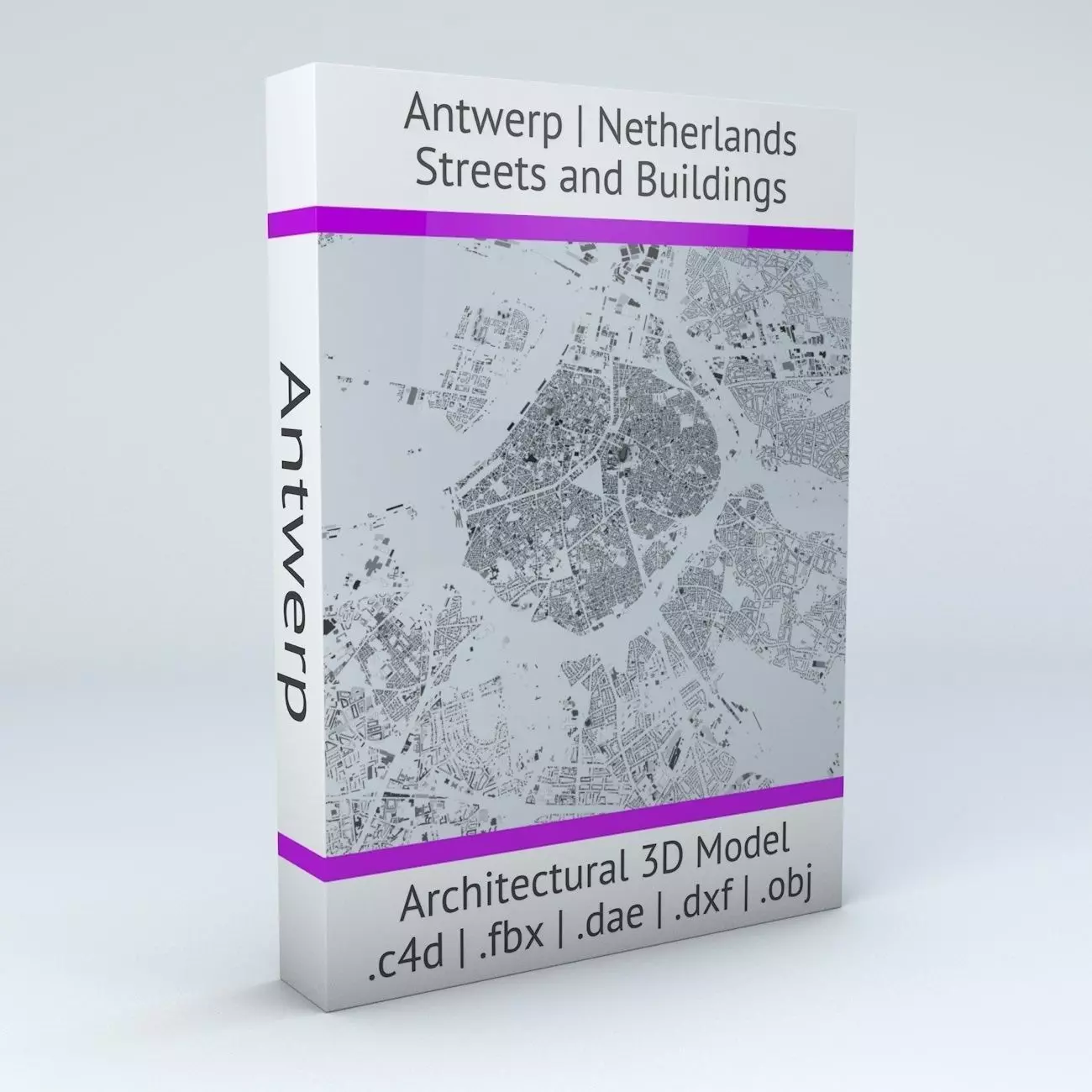 Antwerp Road Network and Streets 3D model_0